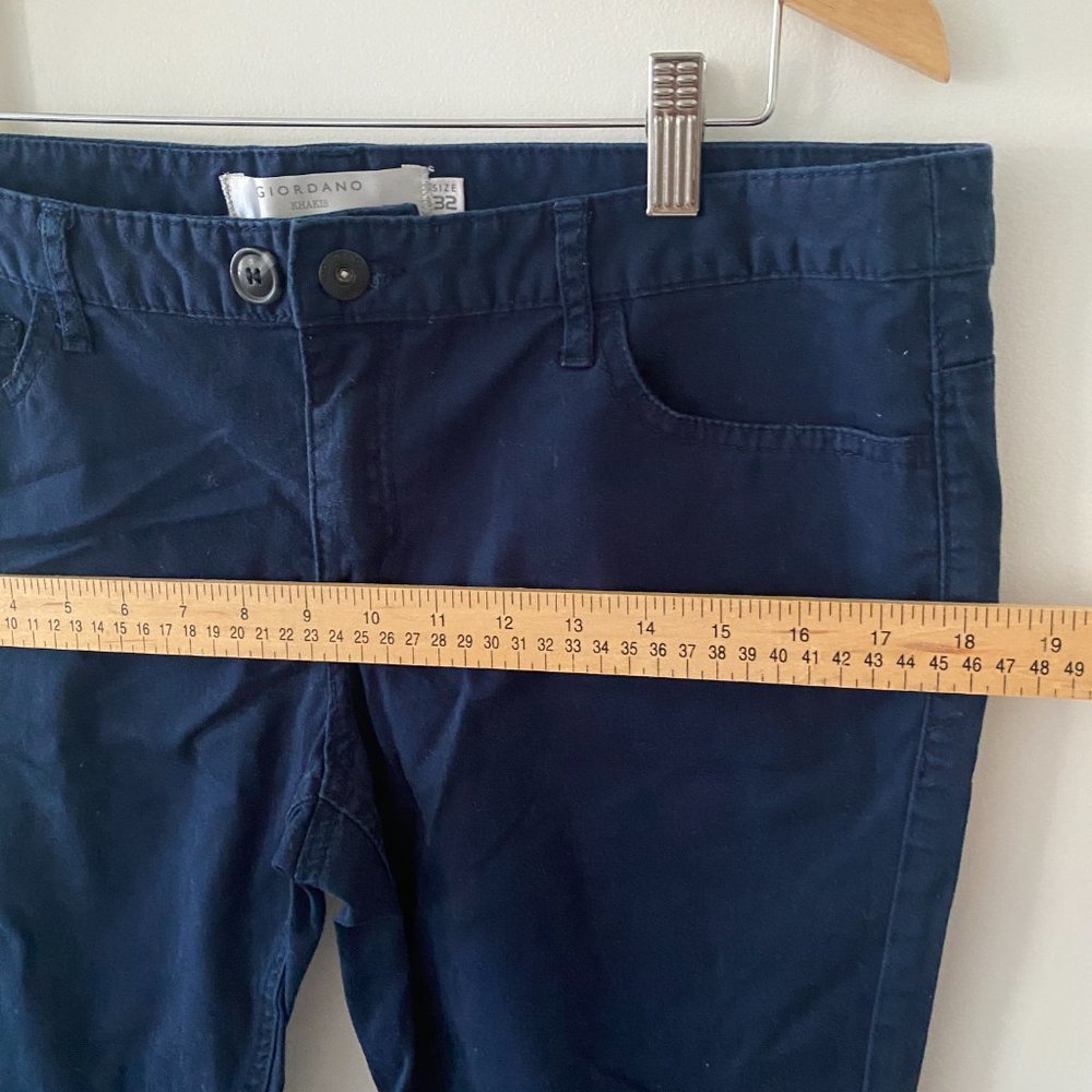 Giordano Blue Women’s Low Rise Skinny Tapered Khakis Size 32 - Picture 6 of 10